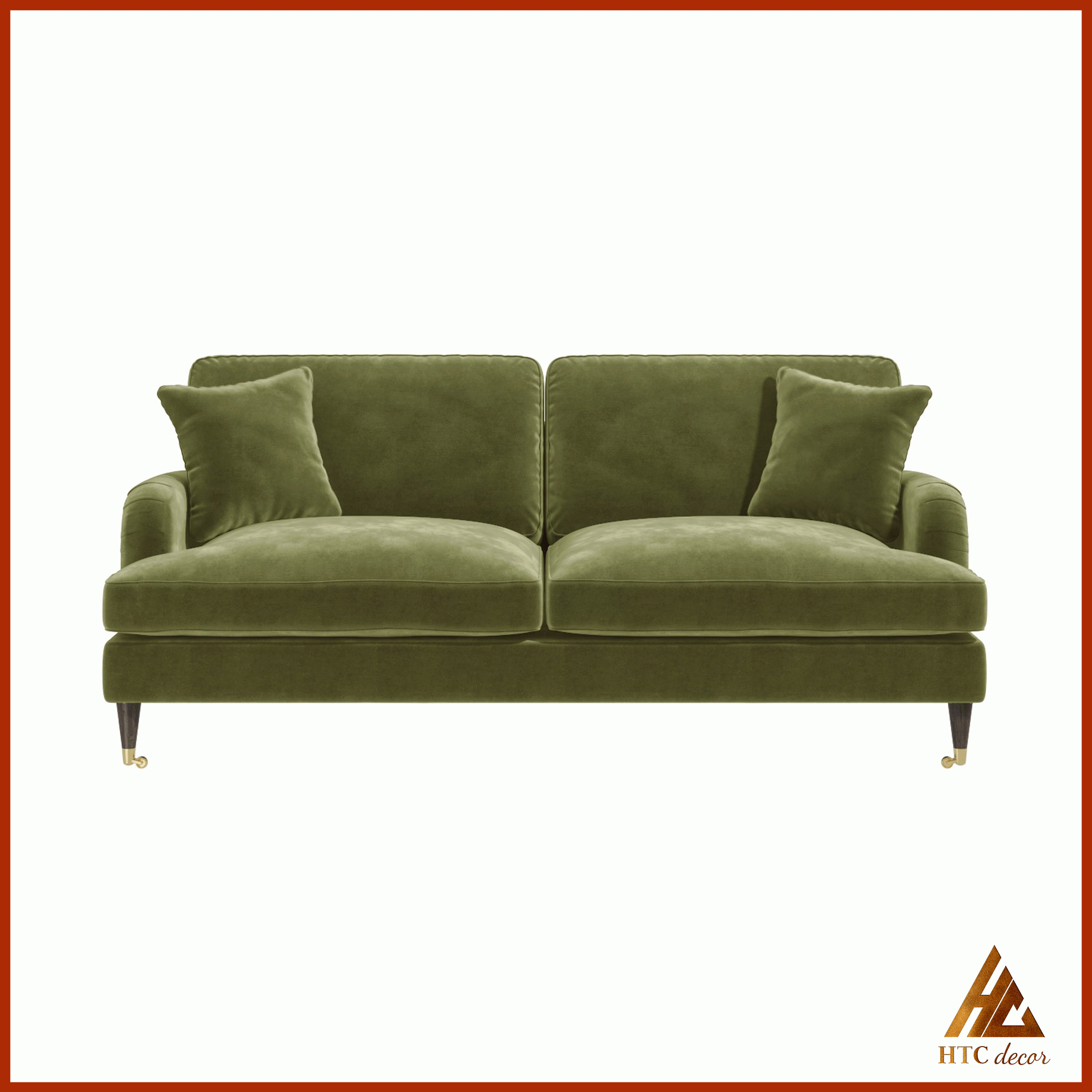 Ghế Sofa Băng Dài Olive Vải Nhung